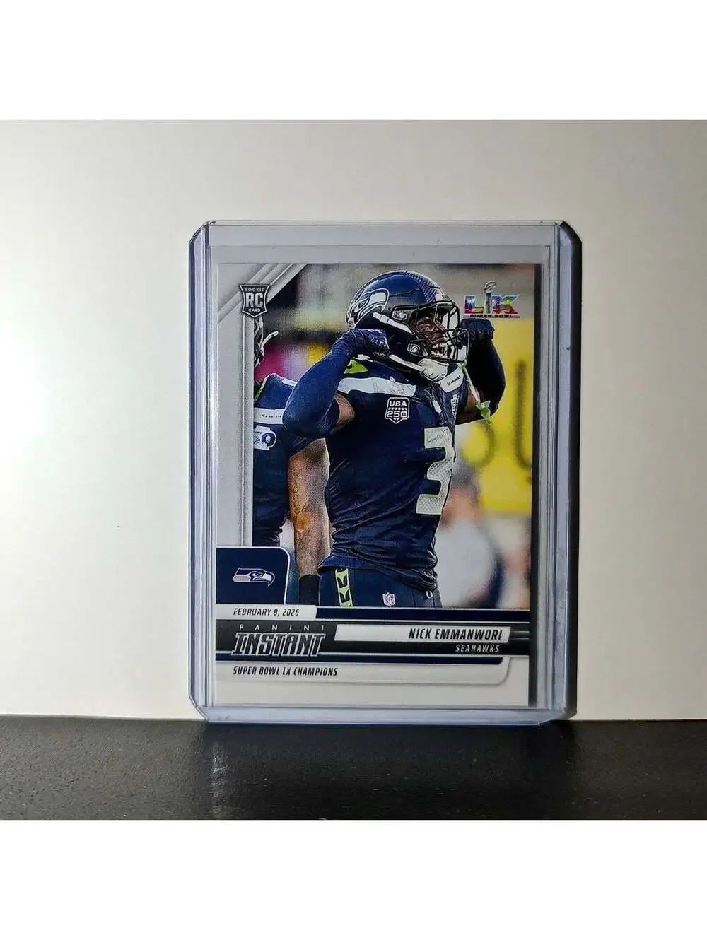 Nick Emmanwori Rookie 2026 Panini NFL Super Bowl LIX Champions #24 Card Seahawks